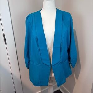 Teal Open-Front Women's Blazer Jacket